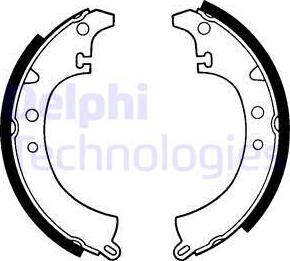 Delphi LS1140 - Brake Shoe Set www.autospares.lv