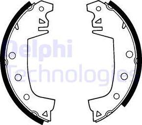 Delphi LS1141 - Brake Shoe Set www.autospares.lv