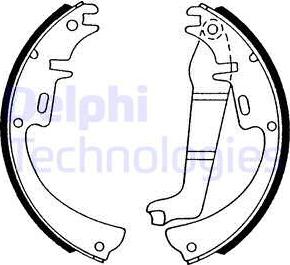 Delphi LS1119 - Brake Shoe Set www.autospares.lv