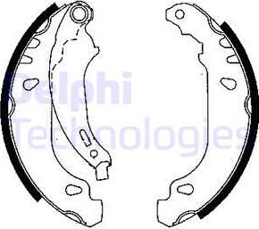 Delphi LS1844 - Brake Shoe Set www.autospares.lv