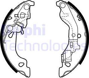 Delphi LS1858 - Bremžu loku komplekts www.autospares.lv