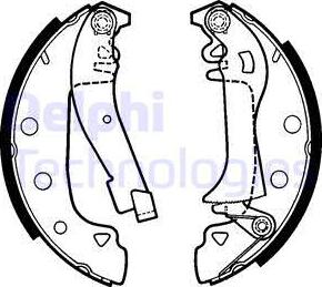 Delphi LS1395 - Brake Shoe Set www.autospares.lv