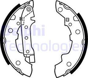 Delphi LS1392 - Brake Shoe Set www.autospares.lv