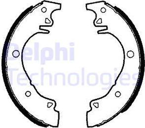 Delphi LS1342 - Brake Shoe Set www.autospares.lv