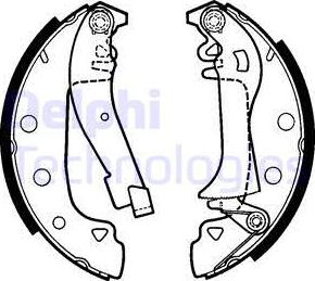 Delphi LS1314 - Brake Shoe Set www.autospares.lv