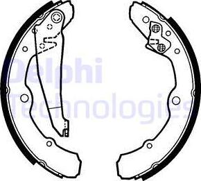 Delphi LS1317 - Brake Shoe Set www.autospares.lv