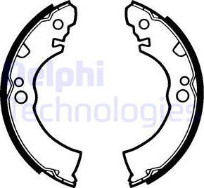 Delphi LS1285 - Brake Shoe Set www.autospares.lv