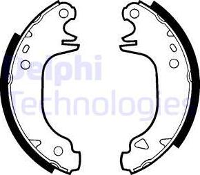 Delphi LS1273 - Brake Shoe Set www.autospares.lv