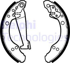 Delphi LS1277 - Brake Shoe Set www.autospares.lv