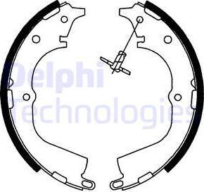 Delphi LS1744 - Brake Shoe Set www.autospares.lv