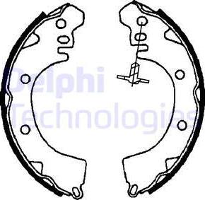 Delphi LS1705 - Brake Shoe Set www.autospares.lv