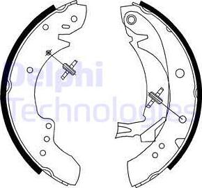 Delphi LS1712 - Brake Shoe Set www.autospares.lv