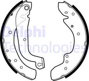 Delphi LS1726 - Brake Shoe Set www.autospares.lv