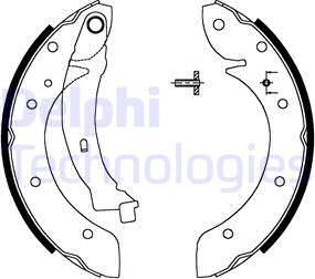 Delphi LS1720 - Brake Shoe Set www.autospares.lv