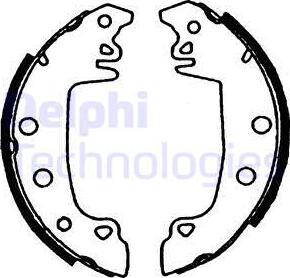 Delphi LS1721 - Brake Shoe Set www.autospares.lv