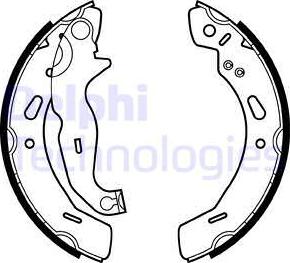 Delphi LS2016 - Brake Shoe Set www.autospares.lv