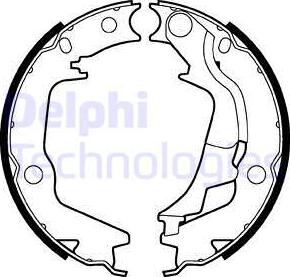 Delphi LS2011 - Brake Shoe Set, parking brake www.autospares.lv