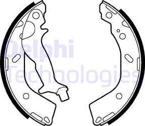 Delphi LS2027 - Brake Shoe Set www.autospares.lv