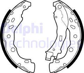 Delphi LS2075 - Brake Shoe Set www.autospares.lv