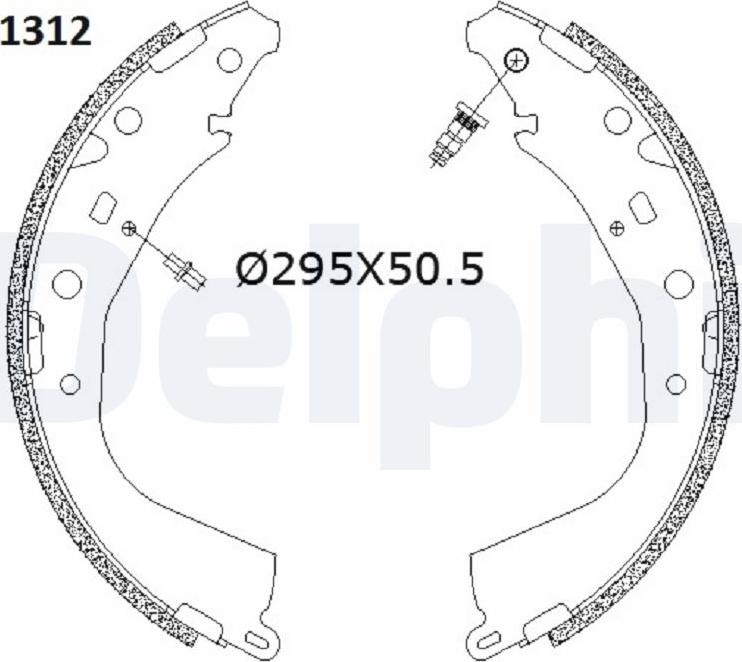 Delphi LS2187 - Bremžu loku komplekts www.autospares.lv