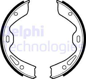 Delphi LS2120 - Brake Shoe Set, parking brake www.autospares.lv