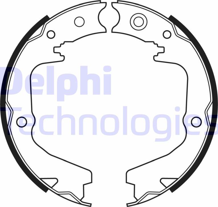 Delphi LS2170 - Комплект тормозов, ручник, парковка www.autospares.lv