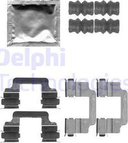 Delphi LX0509 - Piederumu komplekts, Disku bremžu uzlikas www.autospares.lv