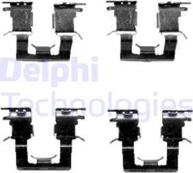 Delphi LX0388 - Piederumu komplekts, Disku bremžu uzlikas www.autospares.lv
