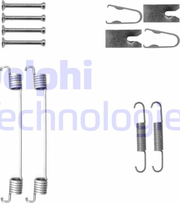 Delphi LY1431 - Accessory Kit, brake shoes www.autospares.lv