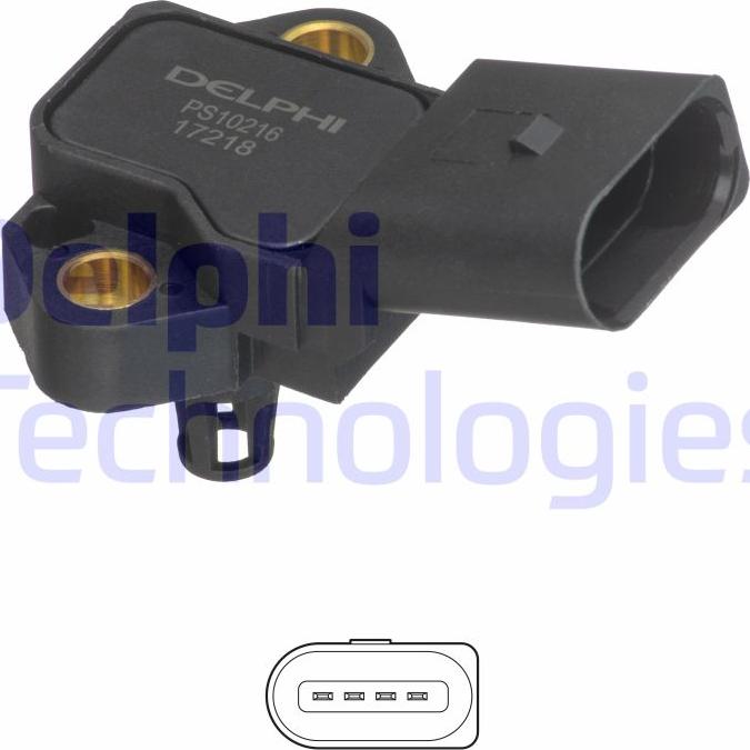 Delphi PS10216 - Sensor, intake manifold pressure www.autospares.lv