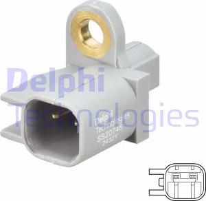 Delphi SS20746 - Датчик ABS, частота вращения колеса www.autospares.lv