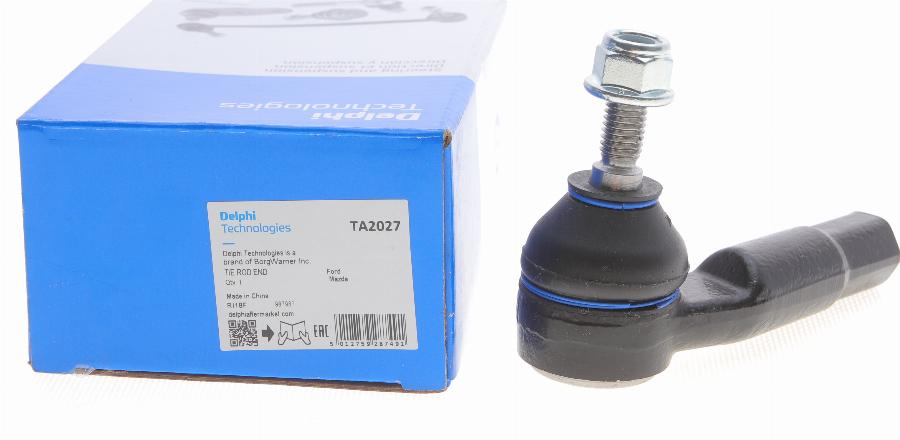 Delphi TA2027 - Наконечник рулевой тяги, шарнир www.autospares.lv