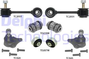 Delphi TC1970KIT-11B1 - Remkomplekts, Neatk. balstiekārtas šķērssvira autospares.lv