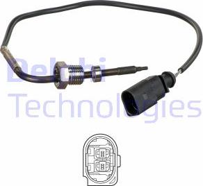 Delphi TS30140-11B1 - Датчик, температура выхлопных газов www.autospares.lv