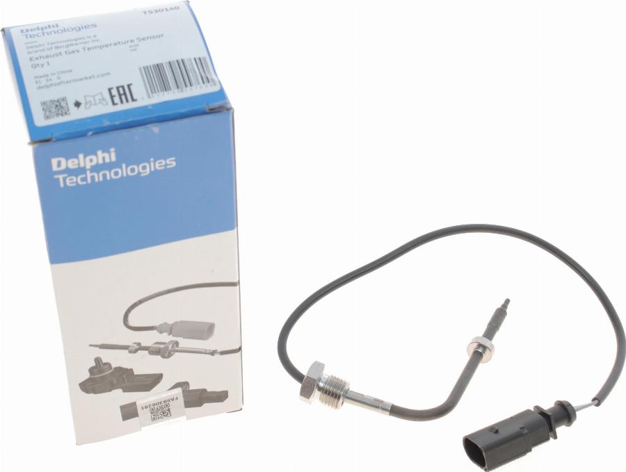 Delphi TS30140 - Датчик, температура выхлопных газов www.autospares.lv