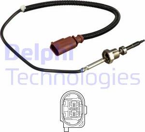 Delphi TS30147 - Датчик, температура выхлопных газов www.autospares.lv