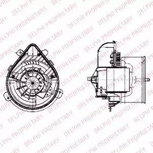 Delphi TSP0545024 - Elektromotors, Salona ventilācija www.autospares.lv