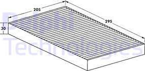 Delphi TSP0325067 - Filter, interior air www.autospares.lv