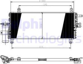 Delphi TSP0225147 - Kondensators, Gaisa kond. sistēma www.autospares.lv