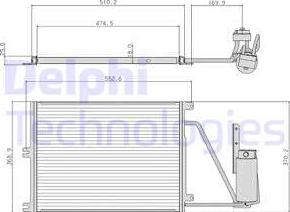 Delphi TSP0225105 - Kondensators, Gaisa kond. sistēma autospares.lv