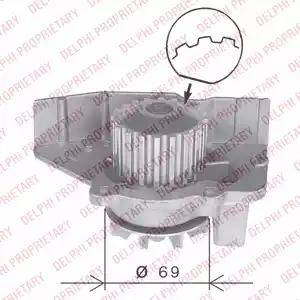 Delphi WP1601 - Ūdenssūknis autospares.lv