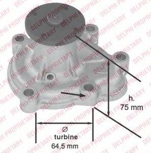 Delphi WP1888 - Водяной насос www.autospares.lv