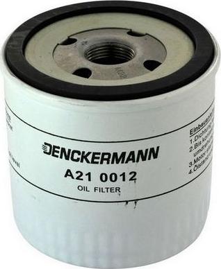 Denckermann A210012 - Eļļas filtrs www.autospares.lv