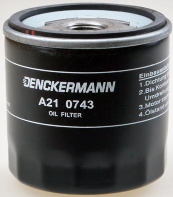 Denckermann A210743 - Eļļas filtrs www.autospares.lv