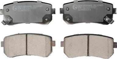 Denckermann B110965 - Brake Pad Set, disc brake www.autospares.lv