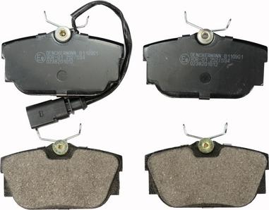 Denckermann B110901 - Brake Pad Set, disc brake www.autospares.lv