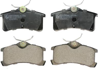 Denckermann B110936 - Brake Pad Set, disc brake www.autospares.lv