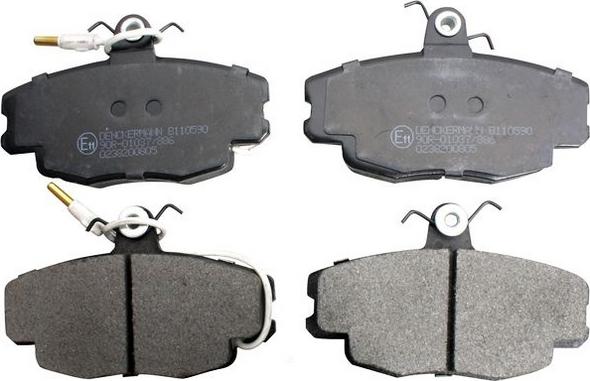 Denckermann B110590 - Тормозные колодки, дисковые, комплект www.autospares.lv