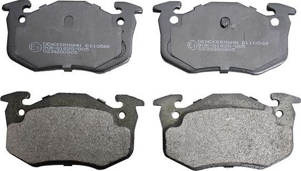 Denckermann B110589 - Brake Pad Set, disc brake www.autospares.lv