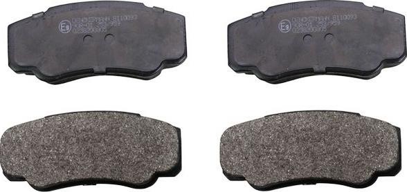 Denckermann B110093 - Brake Pad Set, disc brake www.autospares.lv